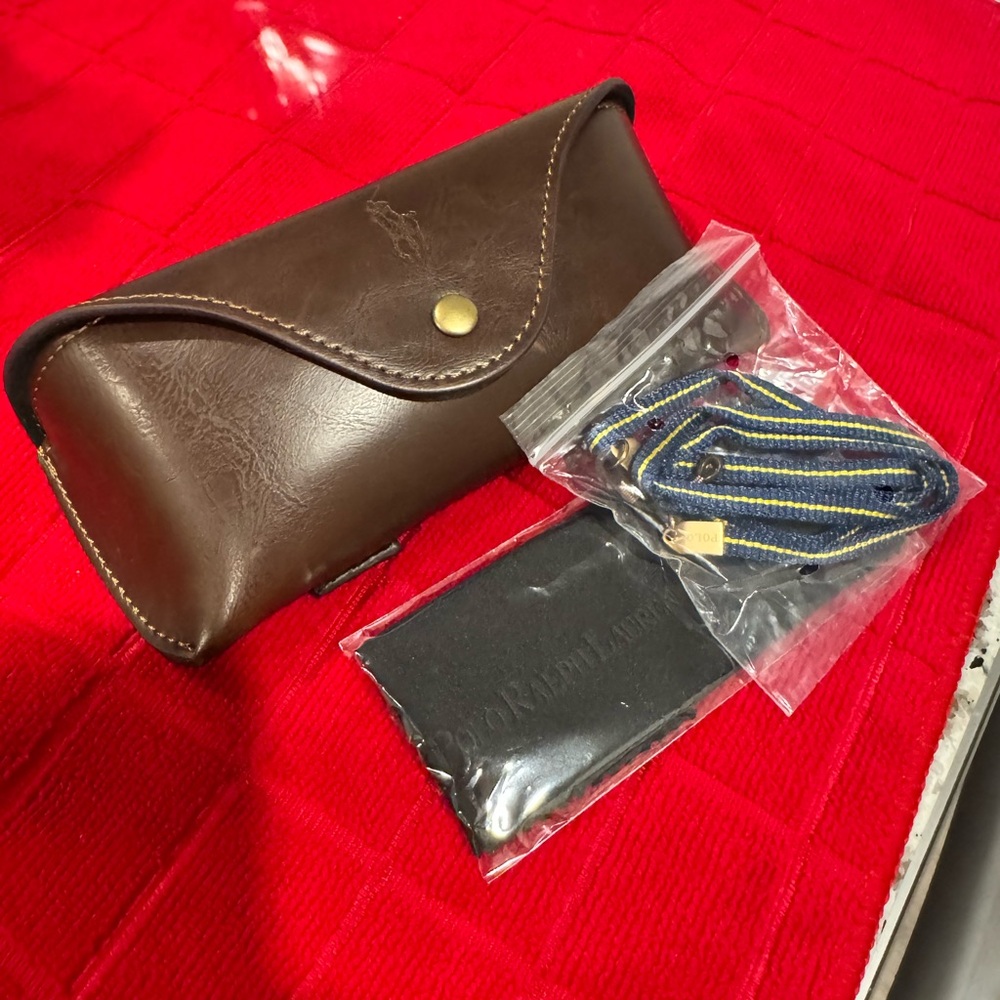 Polo Ralph Lauren Eyeglass/Sunglass Genuine Leather Beltloop case